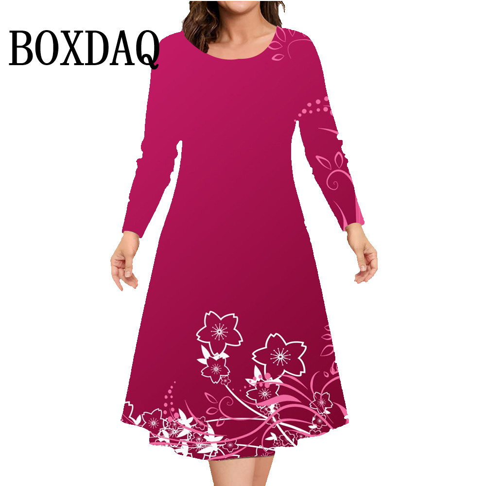 Winter Clothing Plus Size - Herfst Winter Jurk Met Lange Mouwen