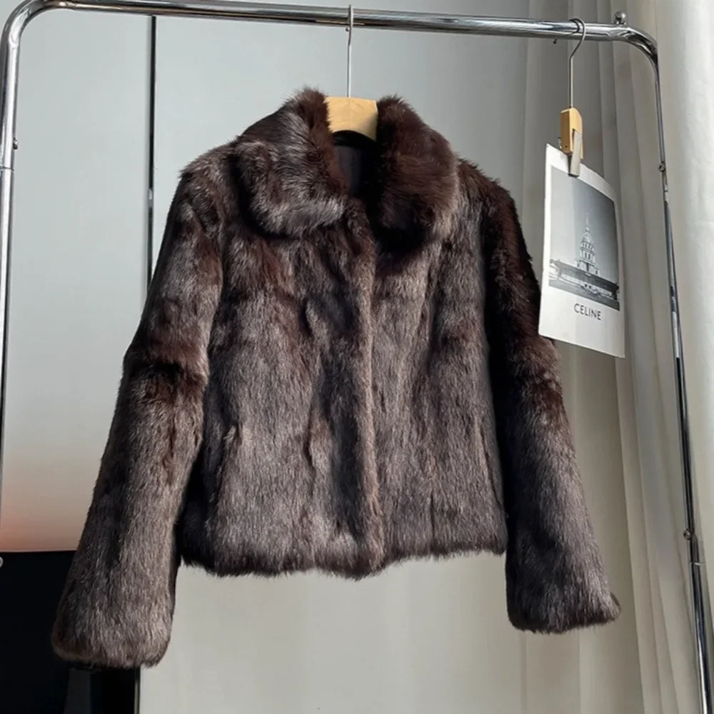 Winter Clothing Store - Natuurlijke konijnenbontjas dames nieuwe herfst winter
