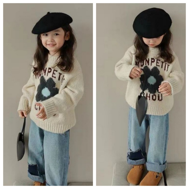Winter Clothing Store - Zachte kinderkledingwinkel met ronde hals Meisjes