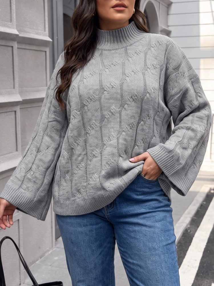 Winter Clothing Plus Size - Dames grote maten casual gebreide wintertrui