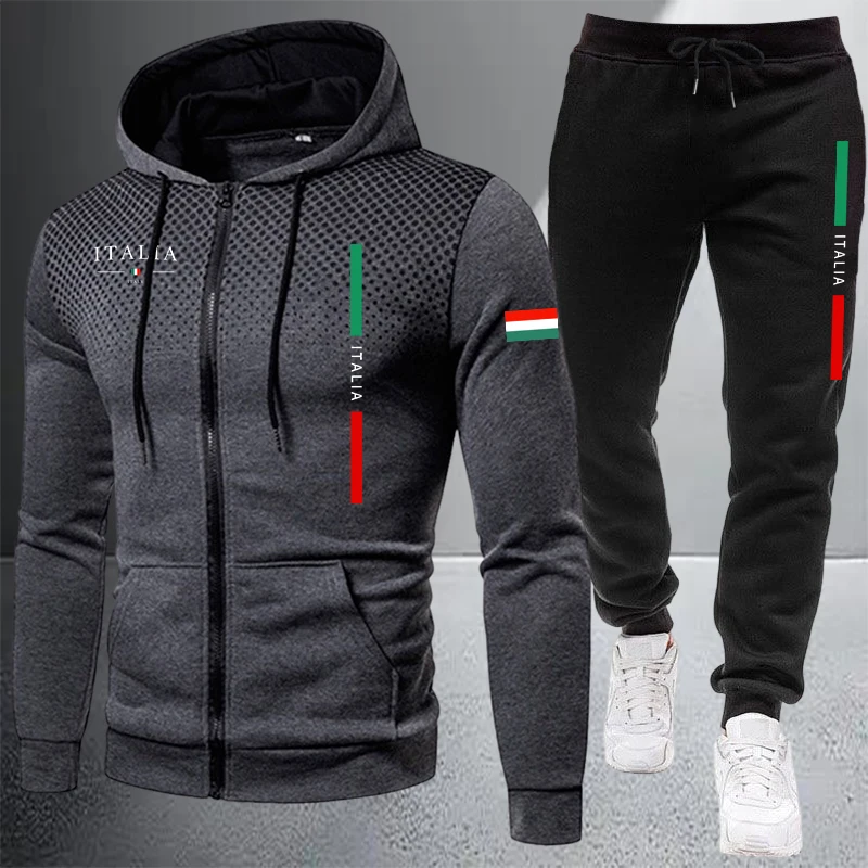Winter Cloth - Heren trainingspak Casual sweatshirt met rits