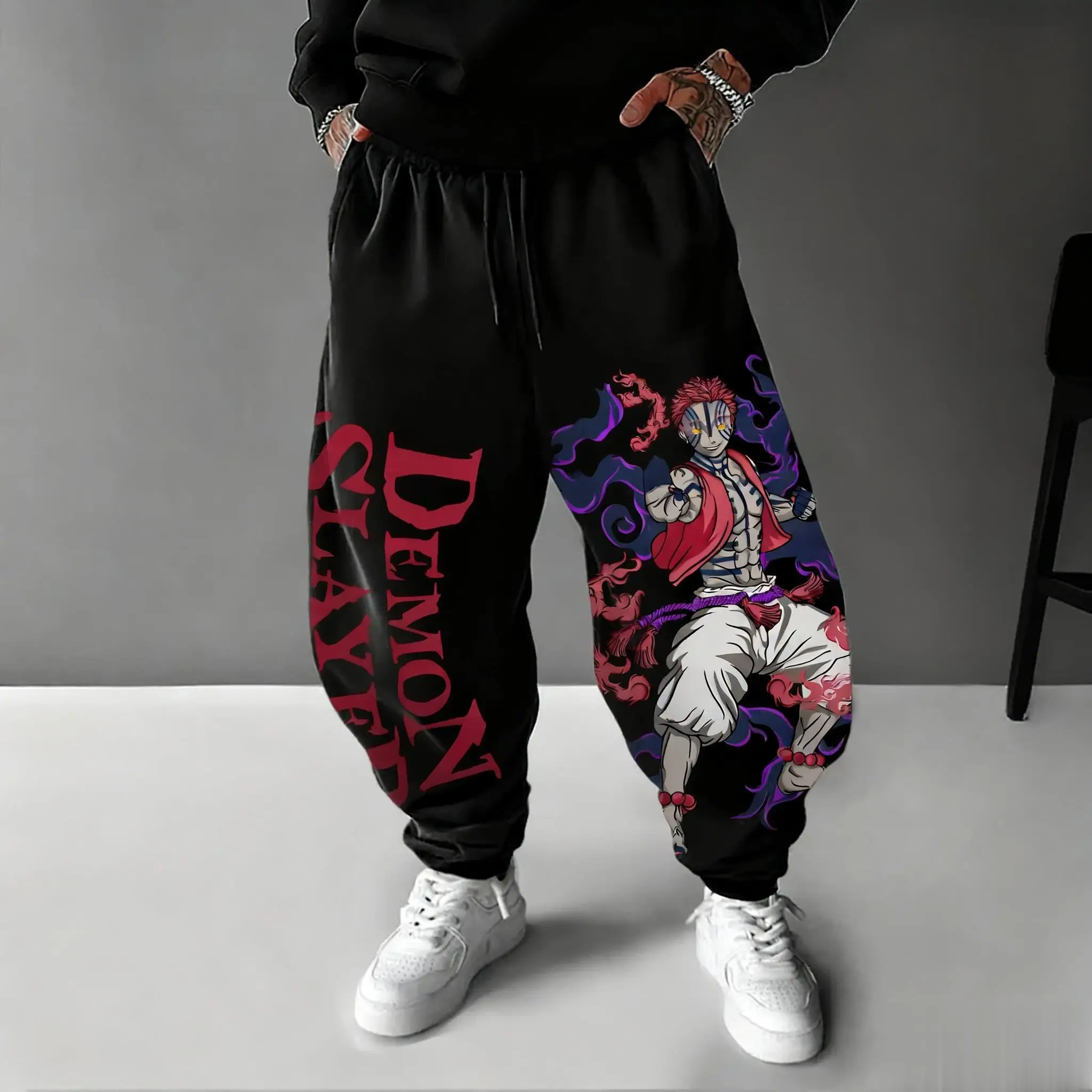 Winter Clothing Anime - 2026 Demon Slayer Akaza Anime Broek