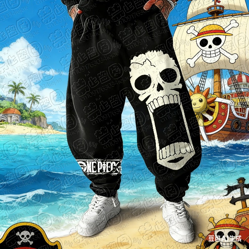 Winter Clothing Anime - 2026 One Piece Herenbroek Sportkleding Brook