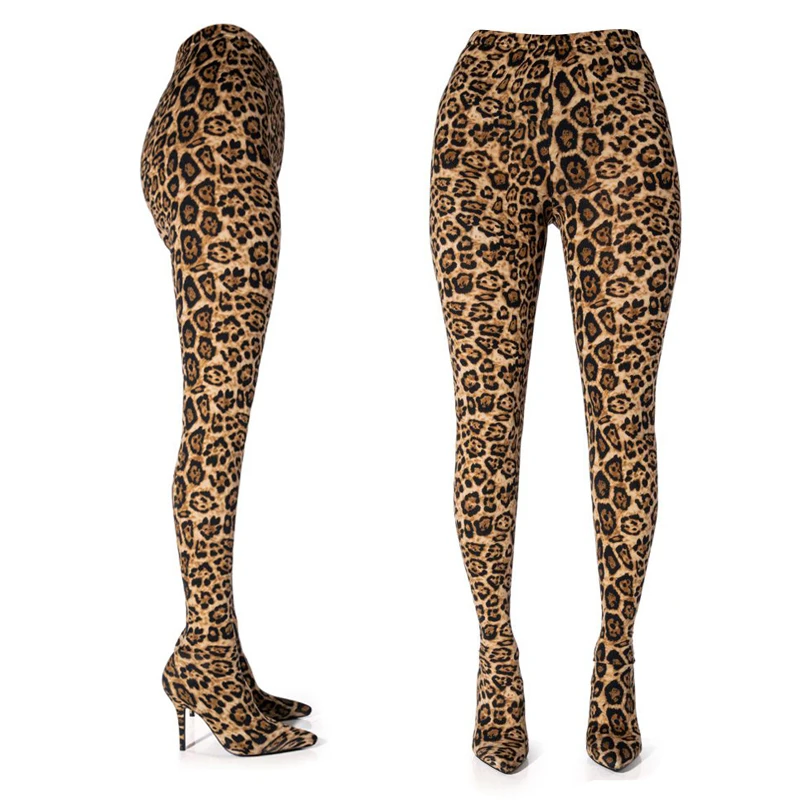 Winter Cloth - Satijnen elastische stoffen jumpsuit broeklaarzen dames