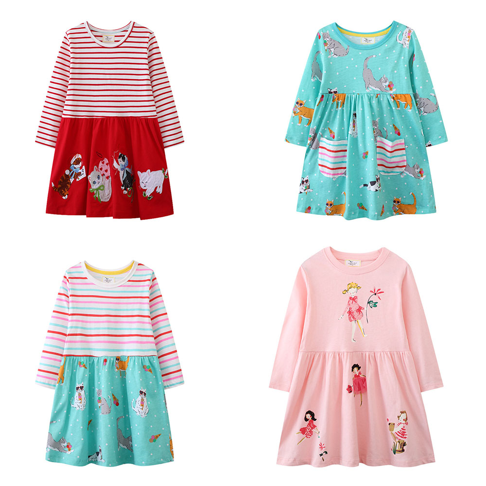 Winter Clothing Activities For Toddlers - Springmeters Meisjes kattenkostuumjurk met lange mouwen