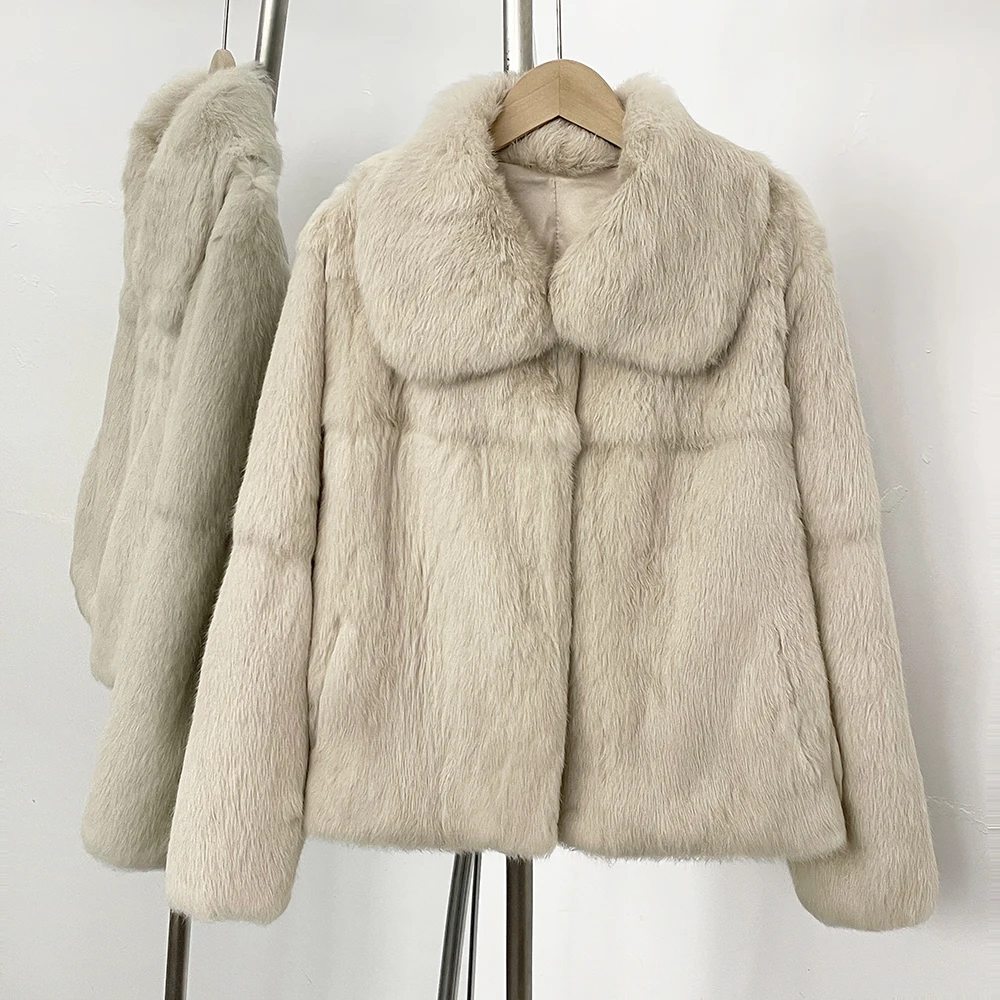 Winter Clothing Store - 2025 Nieuwe Korte Natuurlijke Konijnenbont Jas