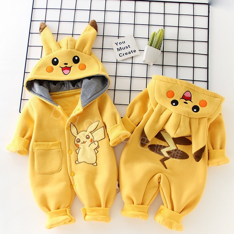 Winter Clothing Kids - Cartoon Pocket Monsters Baby Pyjama Pasgeboren