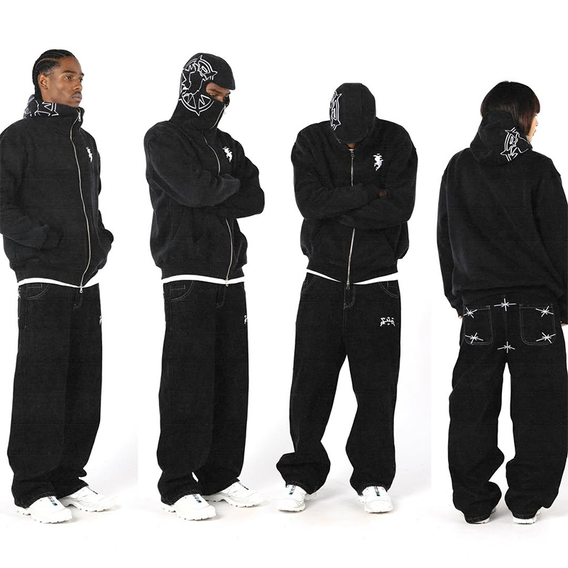 Winter Clothing Website - Borduren grafische streetwear hoodie Y2K harajuku