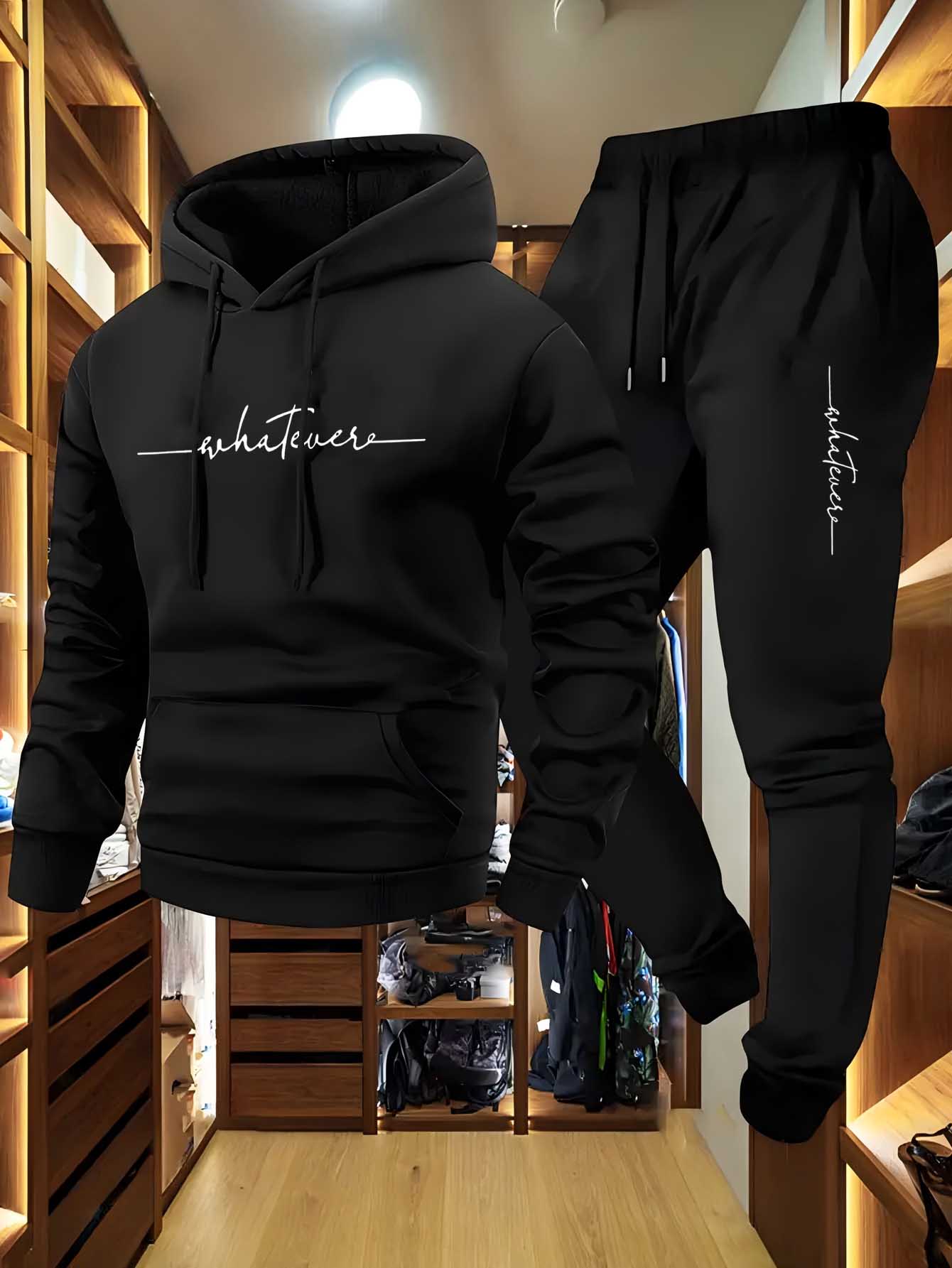 Winter Clothing Trends - 2-delig fleece trainingspak voor heren Dikke