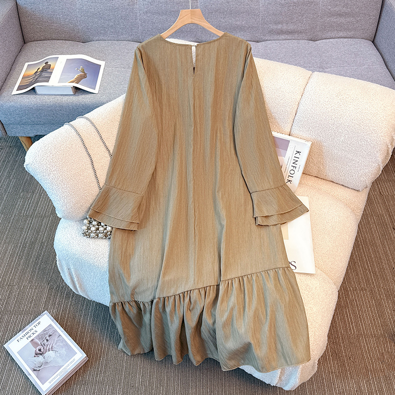 Elegante vintage O-hals effen  - Winter Clothing Plus Size recensie en prijs